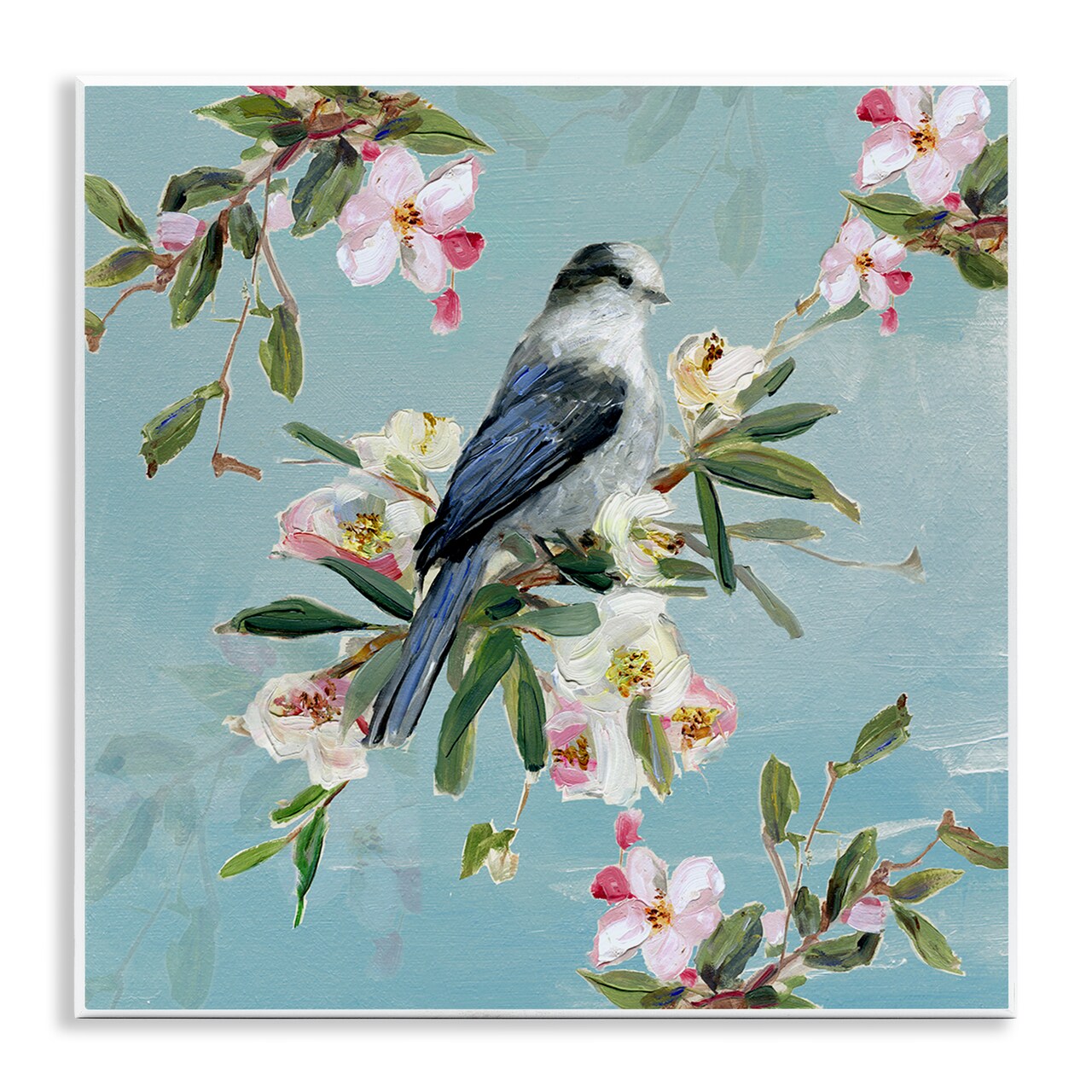 Stupell Industries Pastel Songbird Among Blossoms Wall Plaque, design by Sally Swatland